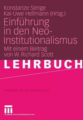 Cover image for Einfuhrung in den Neo-Institutionalismus: Mit einem Beitrag von W. Richard Scott