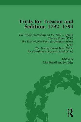 Cover image for Trials for Treason and Sedition, 1792-1794, Part I Vol 1