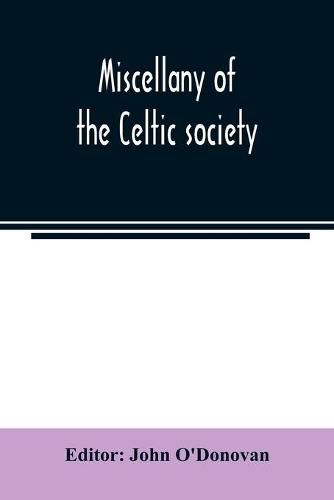 Cover image for Miscellany of the Celtic society