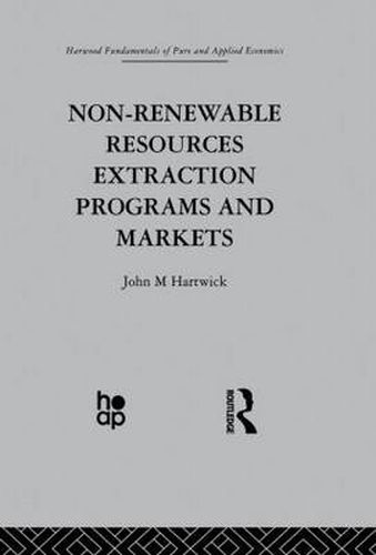 Cover image for Non-Renewable Resources Extraction Programs and Markets