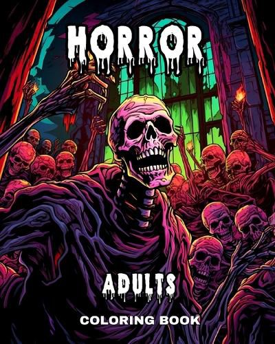 Cover image for Horror Coloring Book for Adults