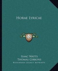 Cover image for Horae Lyricae