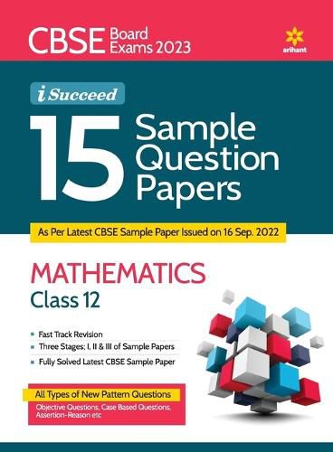 Cover image for Cbse Board Exams 2023 I-Succeed 15 Sample Question Papers Mathematics Class 12th