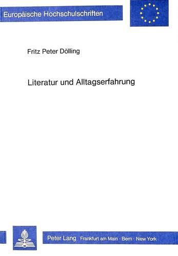 Cover image for Literatur Und Alltagserfahrung: Die Lesegruppe in Der Literaturpost