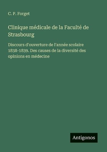 Cover image for Clinique medicale de la Faculte de Strasbourg