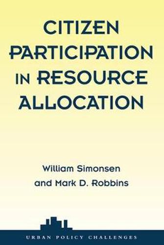 Cover image for Citizen Participation In Resource Allocation