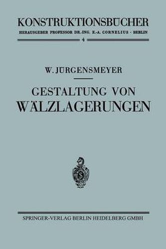 Cover image for Gestaltung Von Walzlagerungen