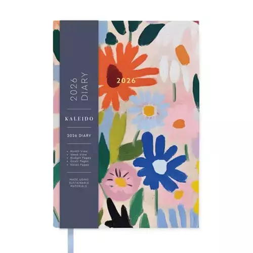 Cover image for Kaleido Gouache Floral A5 Diary 2026