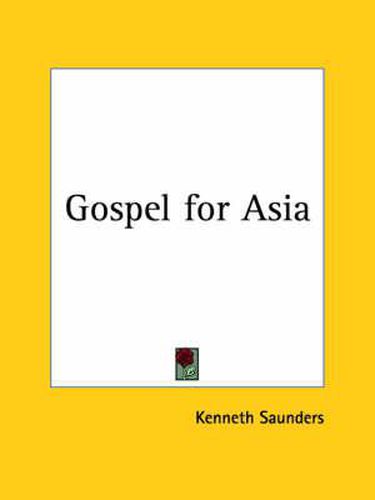 Cover image for Gospel for Asia (1928)