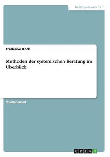 Cover image for Methoden der systemischen Beratung im UEberblick