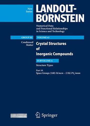 Cover image for Space groups (140) I4/mcm - (136) P42/mnm: Structure Types