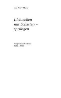 Cover image for Lichtzeilen mit Schattensprungen