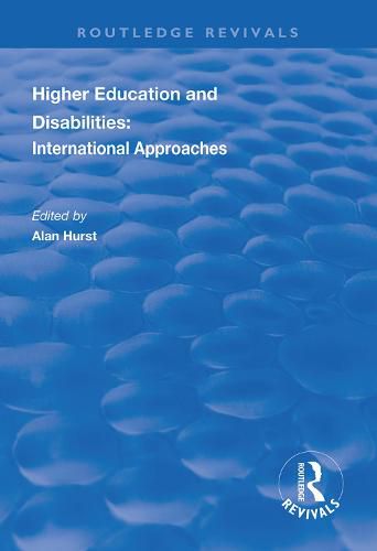 Cover image for Higher Education and Disabilities: International Approaches