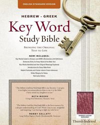 Cover image for The Hebrew-Greek Key Word Study Bible: ESV Edition, Burgundy Bonded Leather Indexed