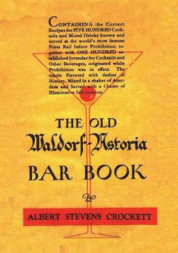 Cover image for The Old Waldorf Astoria Bar Book 1935 Reprint