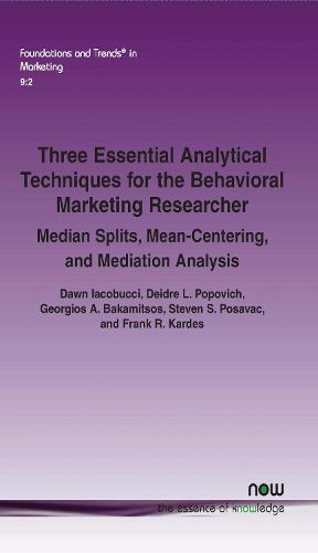 Three Essential Analytical Techniques for the Behavioral Marketing Researcher: Median Splits, Mean-Centering, and Mediation Analysis