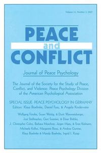 Cover image for Peace Psychology in Germany: A Special Issue of Peace and Conflict