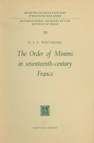 Cover image for The Order of Minims in Seventeenth-Century France