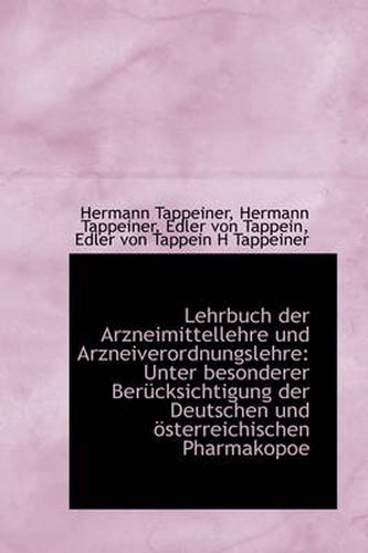 Lehrbuch Der Arzneimittellehre Und Arzneiverordnungslehre