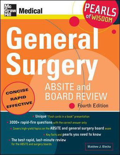 Cover image for General Surgery ABSITE and Board Review: Pearls of Wisdom, Fourth Edition