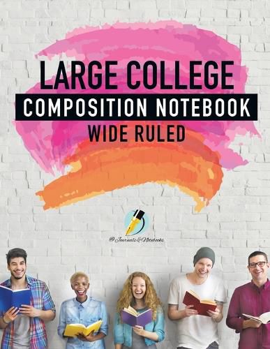 Cover image for Large College Composition Notebook Wide Ruled