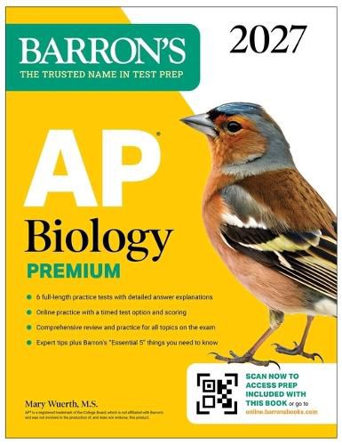 Cover image for AP Biology Premium, 2027: Prep Book with 6 Practice Tests + Comprehensive Review + Online Practice (Barron's AP Prep)
