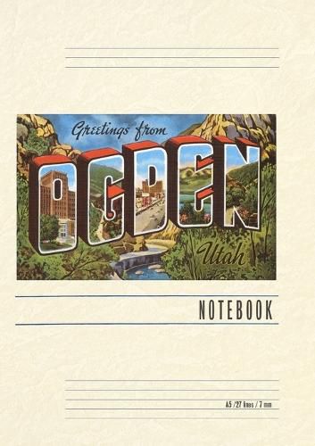 Cover image for Vintage Lined Notebook Greetings from Ogden, Utah