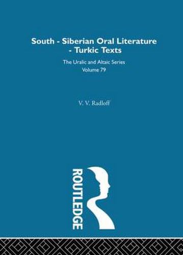 Cover image for South-Siberian Oral Literature