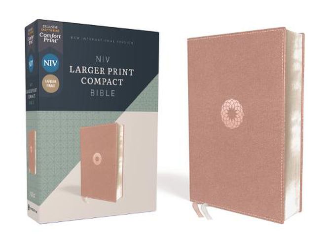 Cover image for NIV, Larger Print Compact Bible, Leathersoft, Pink, Red Letter, Comfort Print