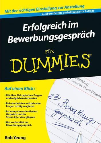 Cover image for Erfolgreich im Bewerbungsgesprach fur Dummies 2e