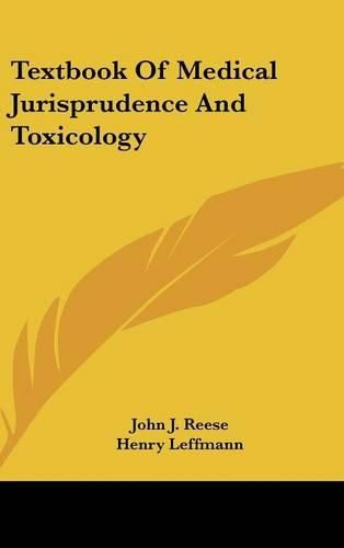 Cover image for Textbook of Medical Jurisprudence and Toxicology