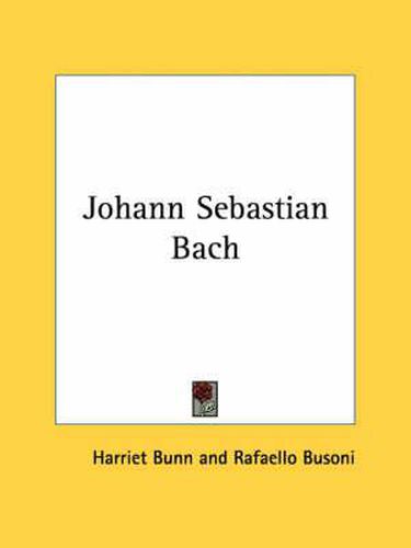 Cover image for Johann Sebastian Bach