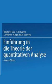 Cover image for Einfuhrung in Die Theorie Der Quantitativen Analyse