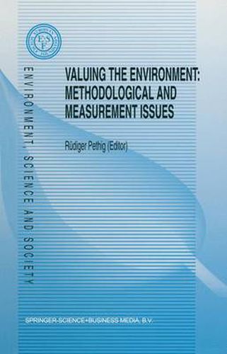 Cover image for Valuing the Environment: Methodological and Measurement Issues