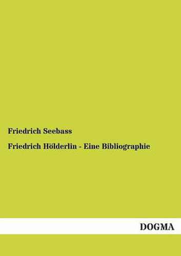 Cover image for Friedrich Holderlin - Eine Bibliographie