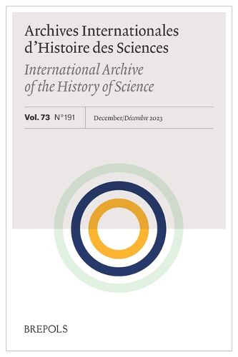 Cover image for Archives Internationales d'Histoire Des Sciences 73/2, 2023