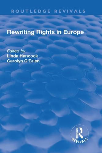 Cover image for Rewriting Rights in Europe