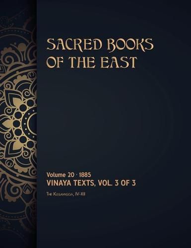 Cover image for Vinaya Texts: Volume 3 of 3