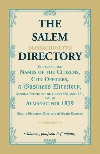 Cover image for The Salem [Massachusetts] Directory