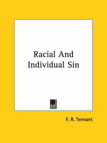 Cover image for Racial and Individual Sin