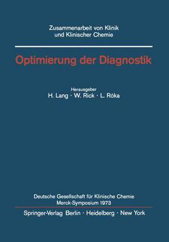 Cover image for Optimierung Der Diagnostik