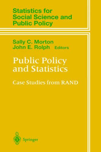 Cover image for Public Policy and Statistics: Case Studies from RAND