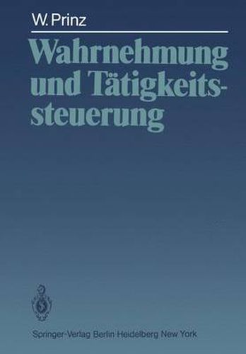 Cover image for Wahrnehmung und Tatigkeitssteuerung