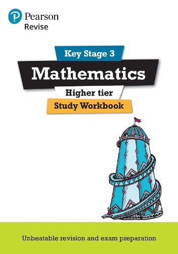 Cover image for Pearson REVISE Key Stage 3 Mathematics Higher Study Workbook: for home learning, 2022 and 2023 assessments and exams