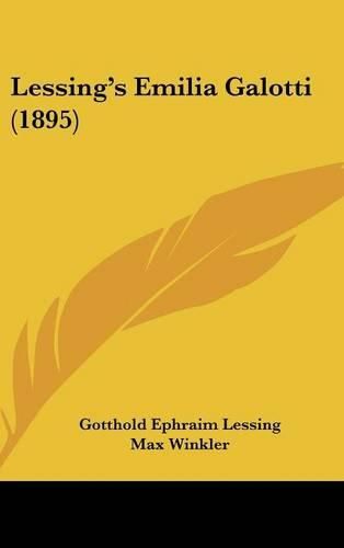 Cover image for Lessings Emilia Galotti (1895)