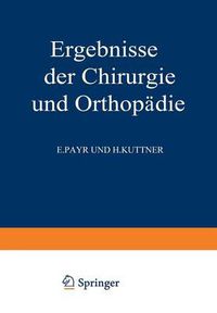 Cover image for Ergebnisse der Chirurgie und Orthopadie: Funfunddreissigster Band