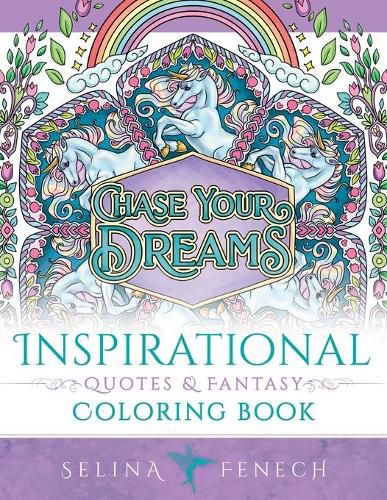 Cover image for Inspirational Quotes and Fantasy Coloring Book