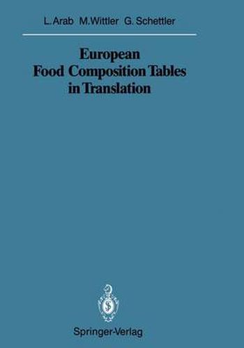 Cover image for European Food Composition Tables in Translation