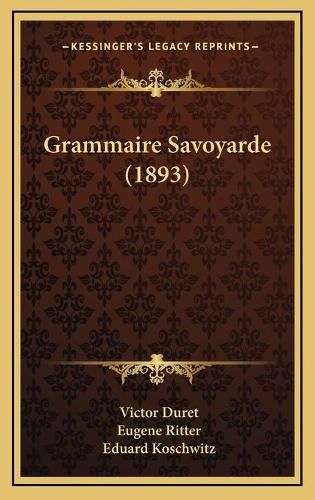 Grammaire Savoyarde (1893)