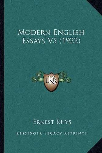 Cover image for Modern English Essays V5 (1922)